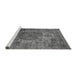 Sideview of Machine Washable Oriental Gray Industrial Rug, wshurb1539gry