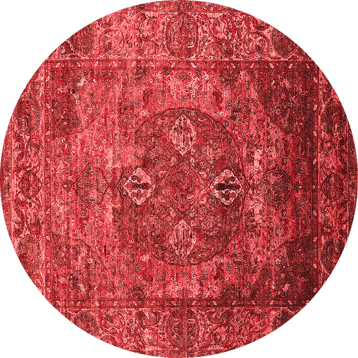 Machine Washable Oriental Red Industrial Rug, wshurb1539red