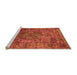 Sideview of Machine Washable Oriental Orange Industrial Area Rugs, wshurb1539org