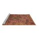 Sideview of Machine Washable Oriental Brown Industrial Rug, wshurb1539brn