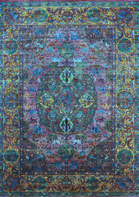 Oriental Light Blue Industrial Rug, urb1539lblu