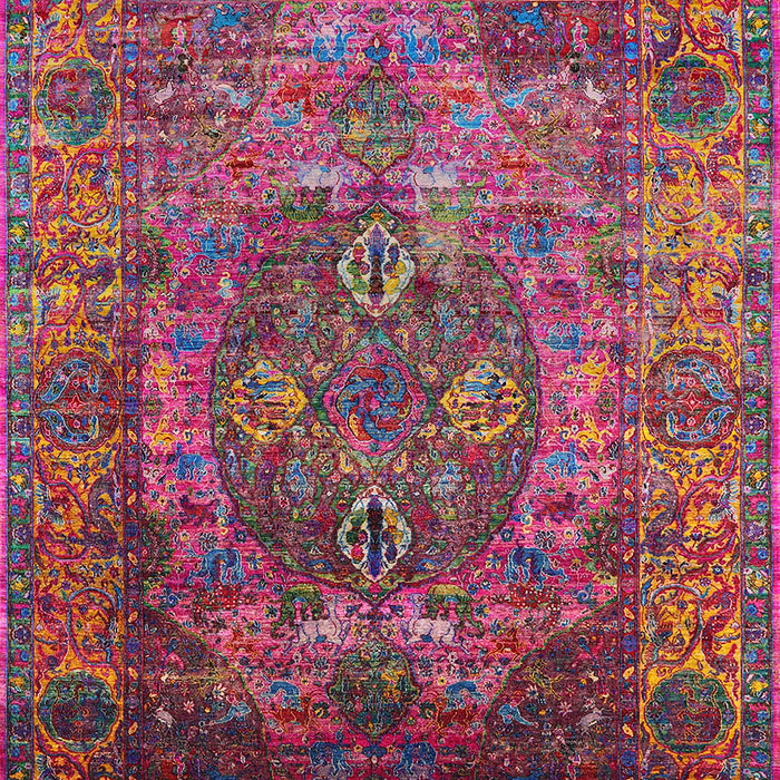 Mid-Century Modern Bright Maroon Red Oriental Rug, urb1539