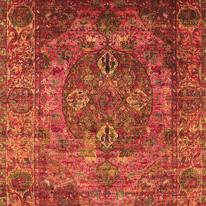 Machine Washable Oriental Orange Industrial Area Rugs, wshurb1539org