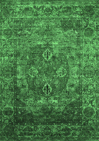 Oriental Emerald Green Industrial Rug, urb1539emgrn