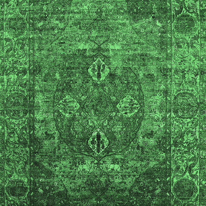 Oriental Emerald Green Industrial Rug, urb1539emgrn
