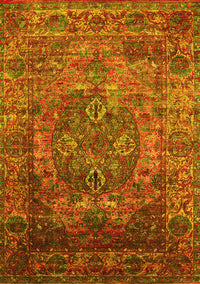 Oriental Yellow Industrial Rug, urb1539yw