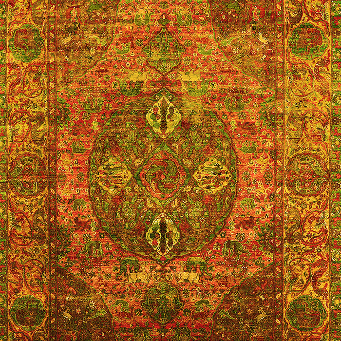 Oriental Yellow Industrial Rug, urb1539yw