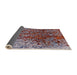 Sideview of Mid-Century Modern Silver Pink Oriental Rug, urb1540