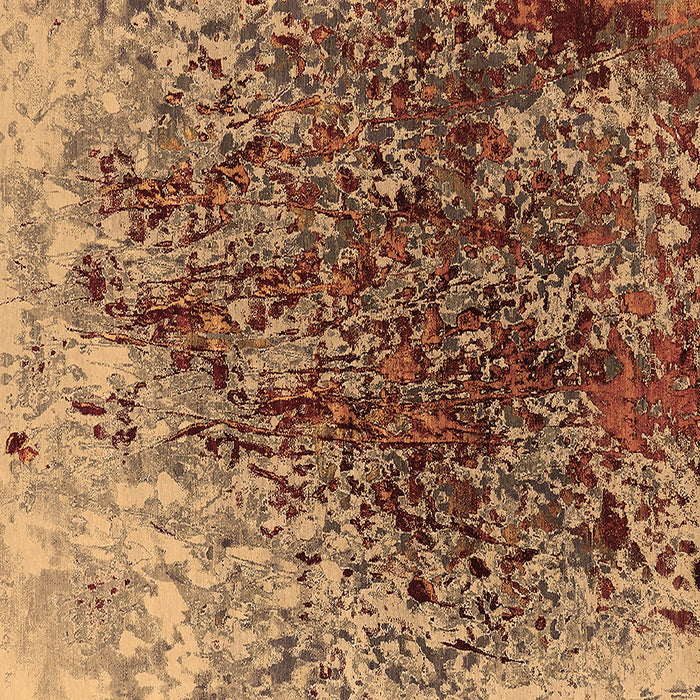 Square Oriental Brown Industrial Rug, urb1540brn