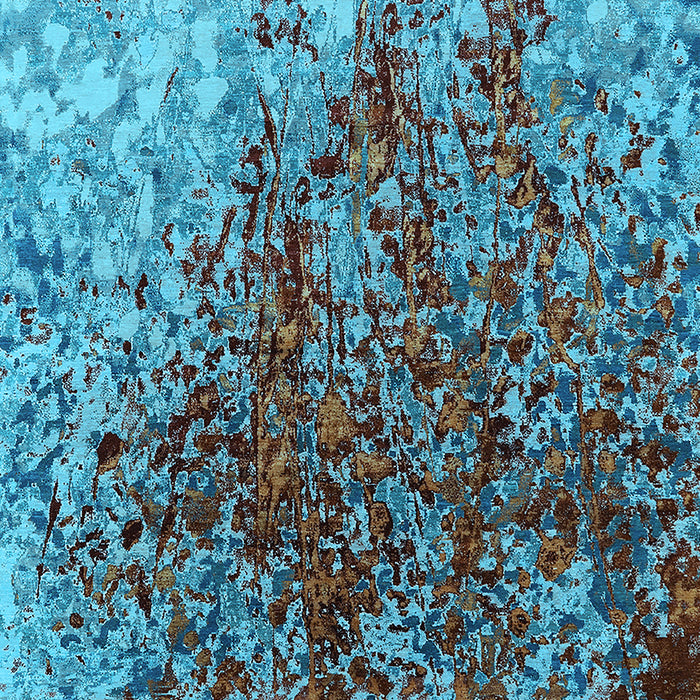 Oriental Light Blue Industrial Rug, urb1540lblu