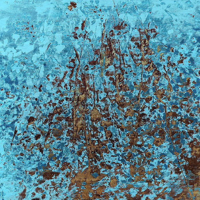 Square Oriental Light Blue Industrial Rug, urb1540lblu