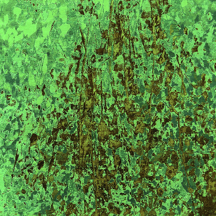 Machine Washable Oriental Green Industrial Area Rugs, wshurb1540grn