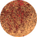 Round Oriental Orange Industrial Rug, urb1540org