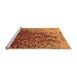 Sideview of Machine Washable Oriental Orange Industrial Area Rugs, wshurb1540org