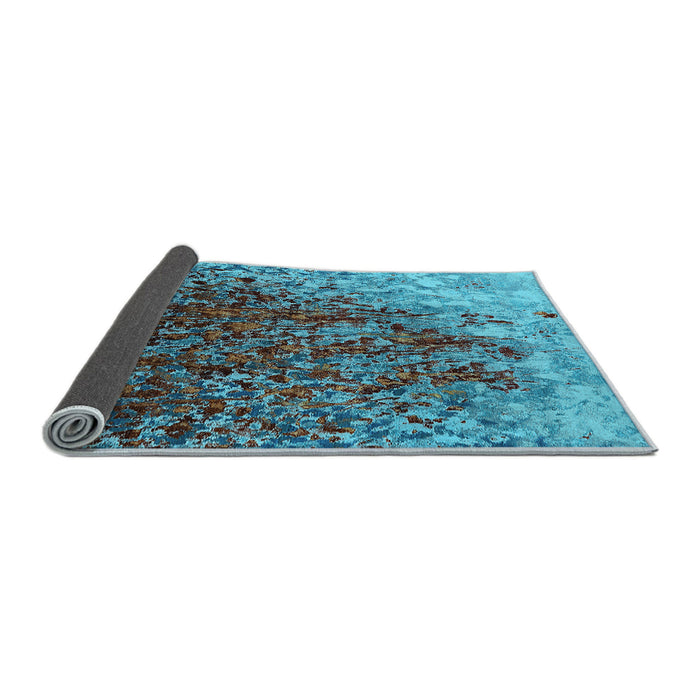 Sideview of Oriental Light Blue Industrial Rug, urb1540lblu