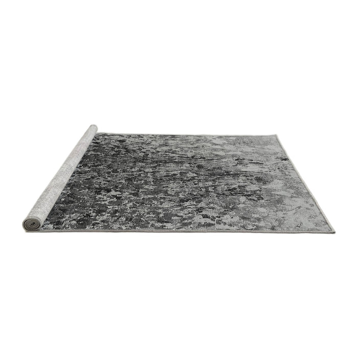 Sideview of Machine Washable Oriental Gray Industrial Rug, wshurb1540gry