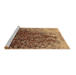 Sideview of Machine Washable Oriental Brown Industrial Rug, wshurb1540brn