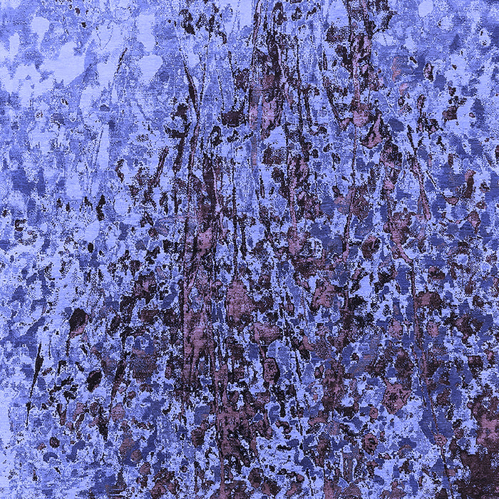 Machine Washable Oriental Blue Industrial Rug, wshurb1540blu