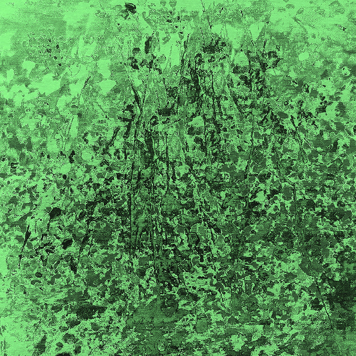 Square Oriental Emerald Green Industrial Rug, urb1540emgrn