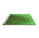 Sideview of Machine Washable Oriental Green Industrial Area Rugs, wshurb1540grn