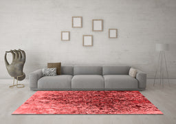 Industrial Red Washable Rugs