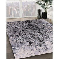 Mid-Century Modern Purple Oriental Rug, urb1541