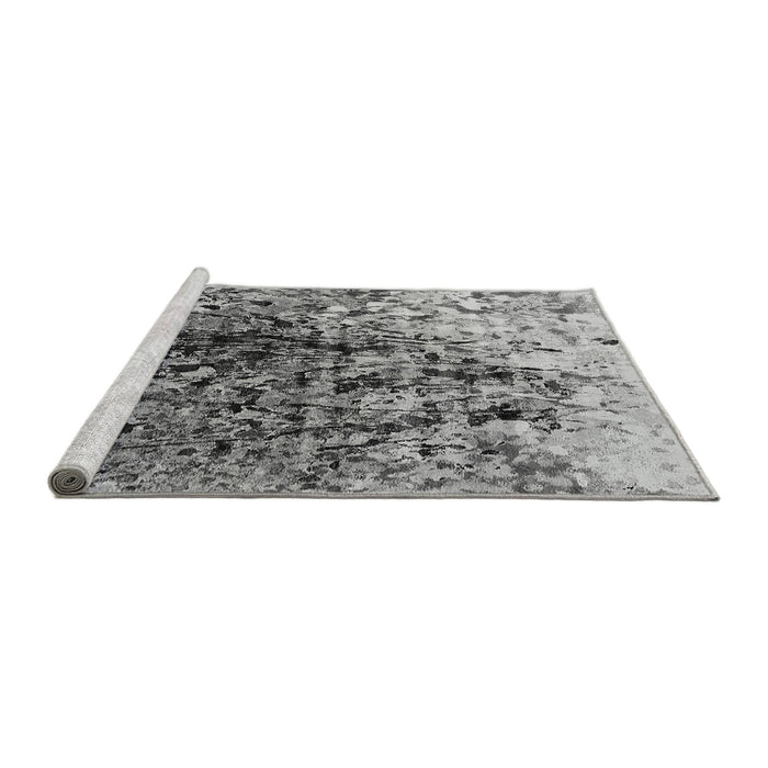 Sideview of Machine Washable Oriental Gray Industrial Rug, wshurb1541gry