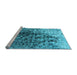 Sideview of Machine Washable Oriental Light Blue Industrial Rug, wshurb1541lblu