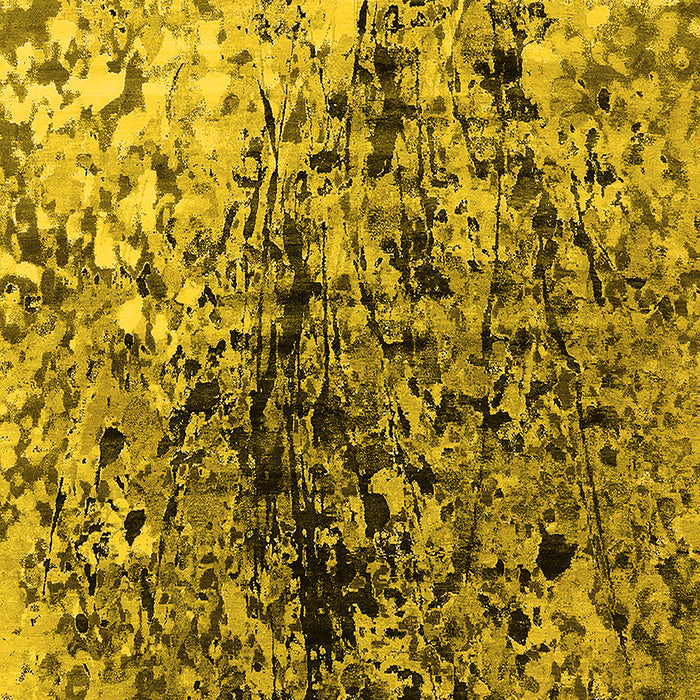 Machine Washable Oriental Yellow Industrial Rug, wshurb1541yw