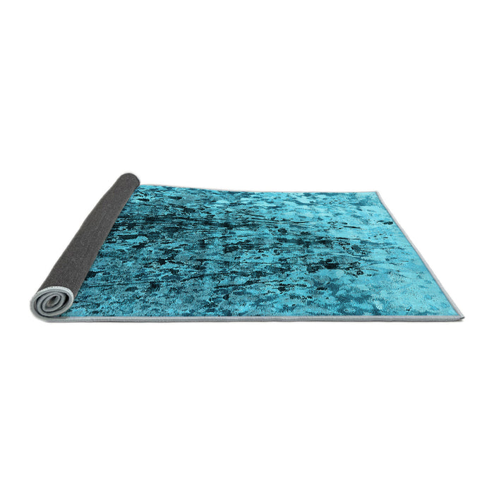 Sideview of Oriental Light Blue Industrial Rug, urb1541lblu