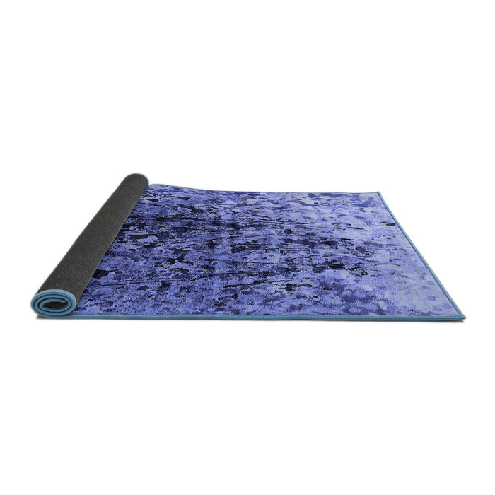 Sideview of Oriental Blue Industrial Rug, urb1541blu