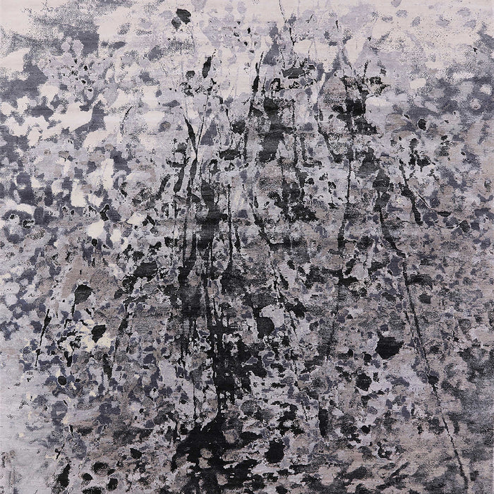 Square Mid-Century Modern Purple Oriental Rug, urb1541