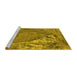 Sideview of Machine Washable Oriental Yellow Industrial Rug, wshurb1542yw