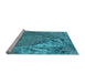 Sideview of Machine Washable Oriental Light Blue Industrial Rug, wshurb1542lblu