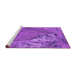 Sideview of Machine Washable Oriental Purple Industrial Area Rugs, wshurb1542pur