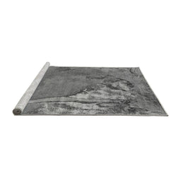 Sideview of Machine Washable Oriental Gray Industrial Rug, wshurb1542gry