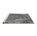 Sideview of Machine Washable Oriental Gray Industrial Rug, wshurb1542gry