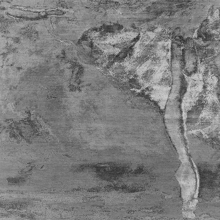 Square Machine Washable Oriental Gray Industrial Rug, wshurb1542gry