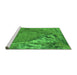 Sideview of Machine Washable Oriental Green Industrial Area Rugs, wshurb1542grn