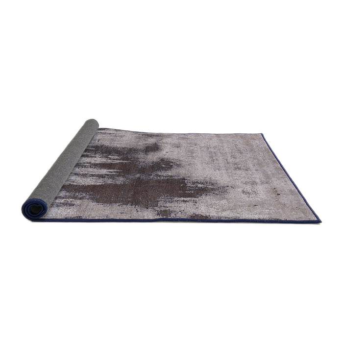 Sideview of Mid-Century Modern Mauve Taupe Purple Oriental Rug, urb1543