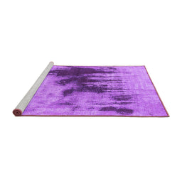 Sideview of Machine Washable Oriental Purple Industrial Area Rugs, wshurb1543pur