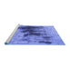 Sideview of Machine Washable Oriental Blue Industrial Rug, wshurb1543blu