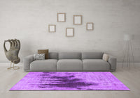 Machine Washable Oriental Purple Industrial Rug, wshurb1543pur