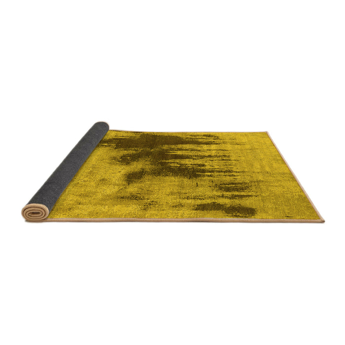 Sideview of Oriental Yellow Industrial Rug, urb1543yw
