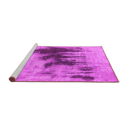 Sideview of Machine Washable Oriental Pink Industrial Rug, wshurb1543pnk