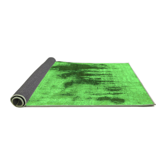 Sideview of Oriental Green Industrial Rug, urb1543grn