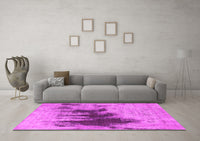 Machine Washable Oriental Pink Industrial Rug, wshurb1543pnk