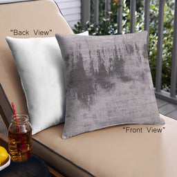 Front View of Mid-Century Modern Urban Square Mauve Taupe Purple Throw Pillow, 18 inch by 18 inch, pwurb1543