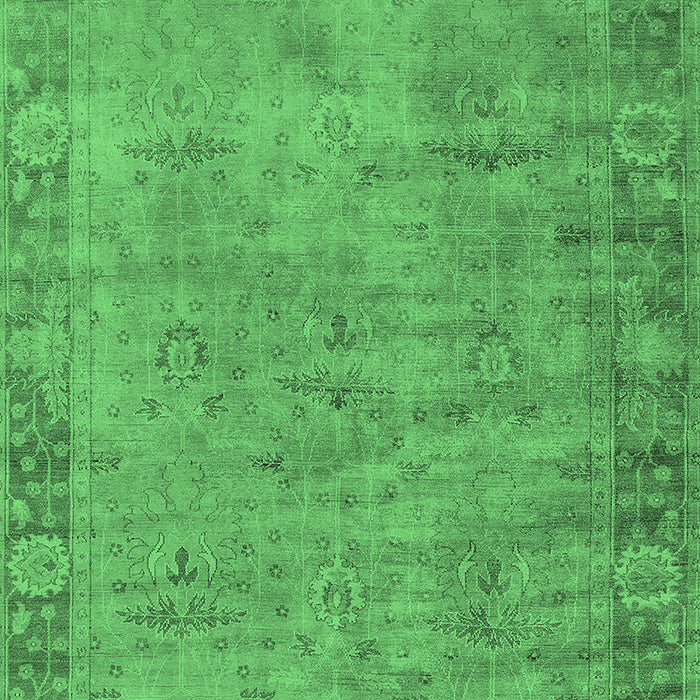 Machine Washable Oriental Emerald Green Industrial Area Rugs, wshurb1544emgrn