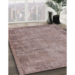 Mid-Century Modern Rose Purple Oriental Rug in Family Room, urb1544